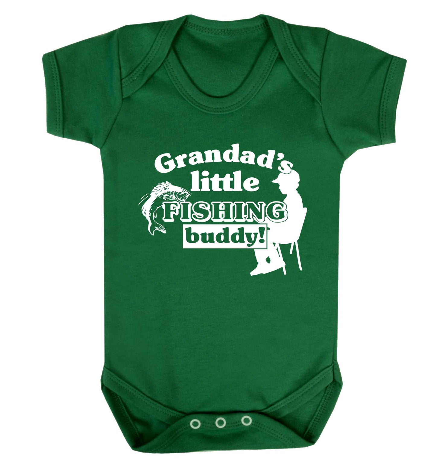 Grandad's little fishing buddy! Baby Vest green 18-24 months