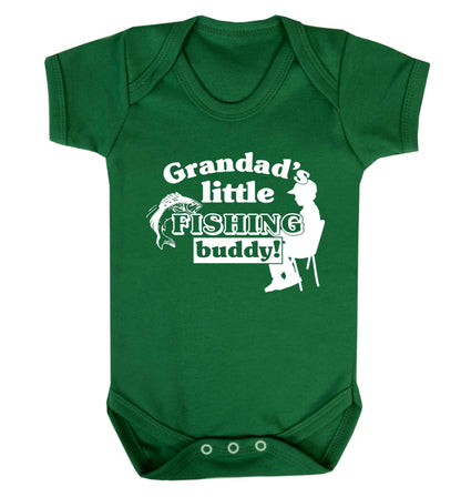 Grandad's little fishing buddy! Baby Vest green 18-24 months