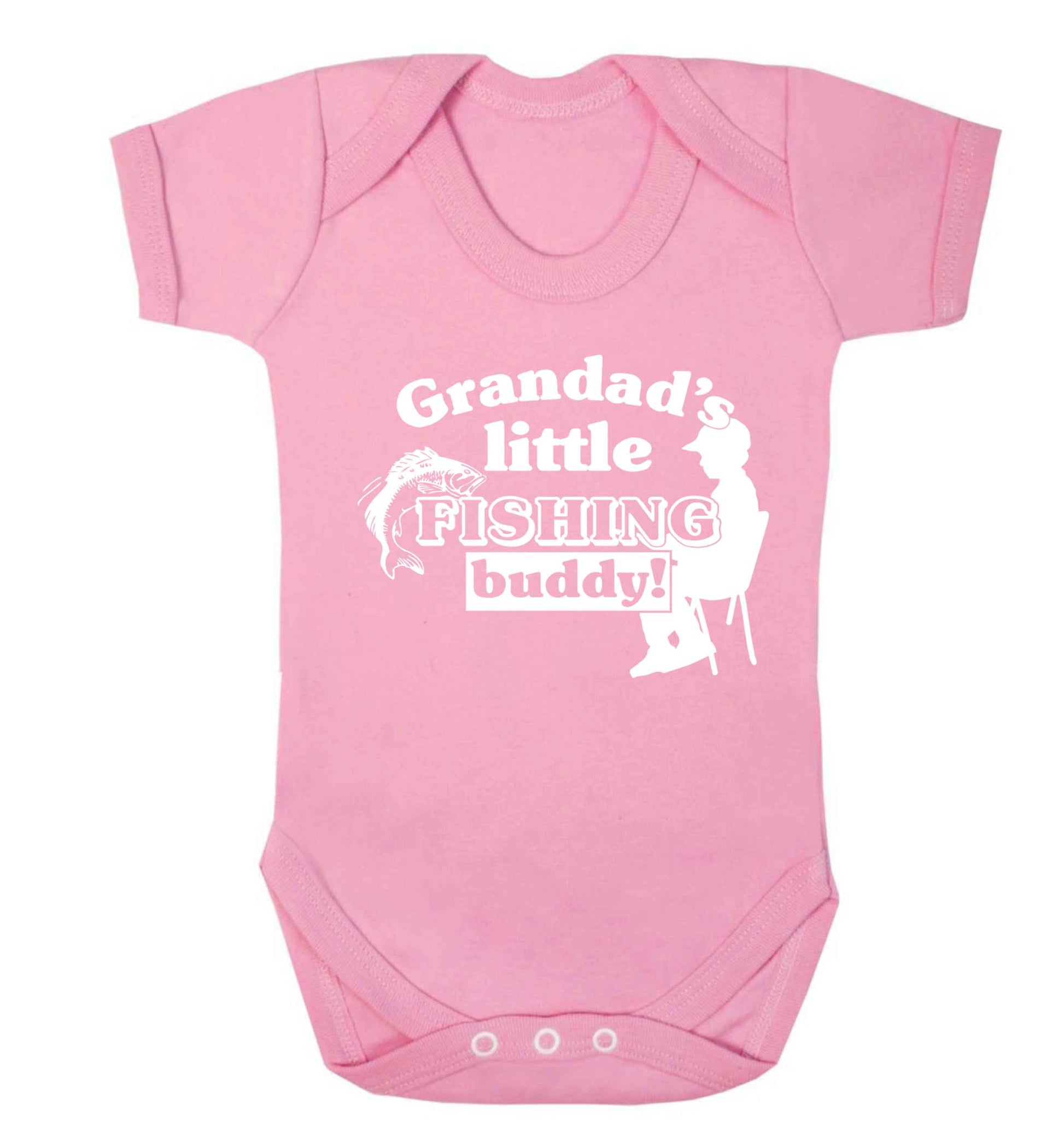 Grandad's little fishing buddy! Baby Vest pale pink 18-24 months