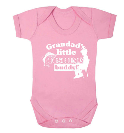 Grandad's little fishing buddy! Baby Vest pale pink 18-24 months