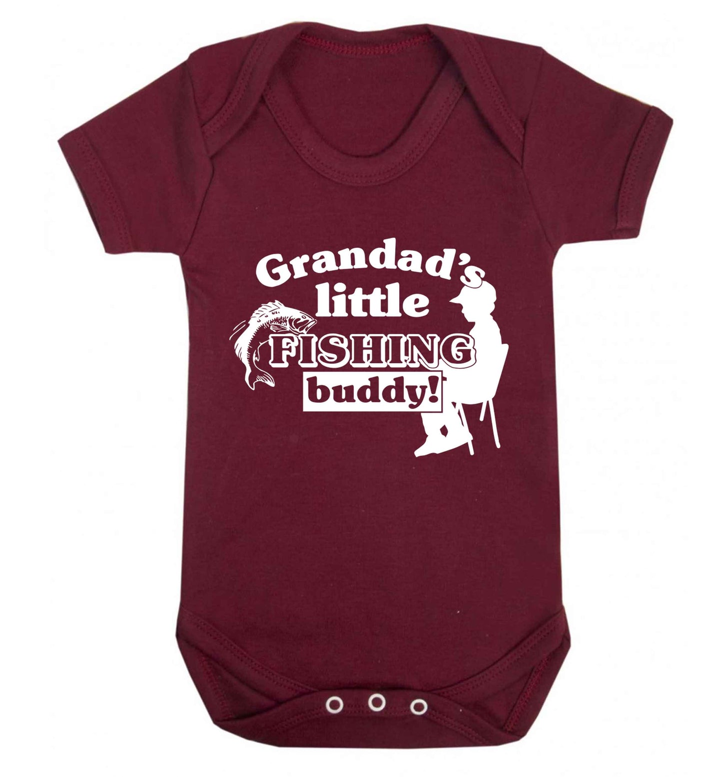 Grandad's little fishing buddy! Baby Vest maroon 18-24 months