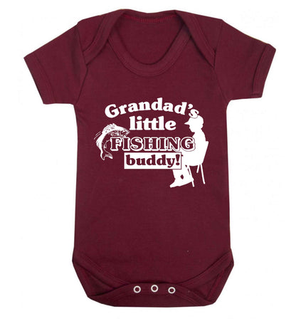 Grandad's little fishing buddy! Baby Vest maroon 18-24 months