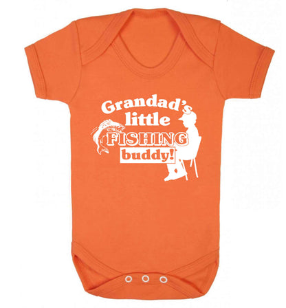 Grandad's little fishing buddy! Baby Vest orange 18-24 months