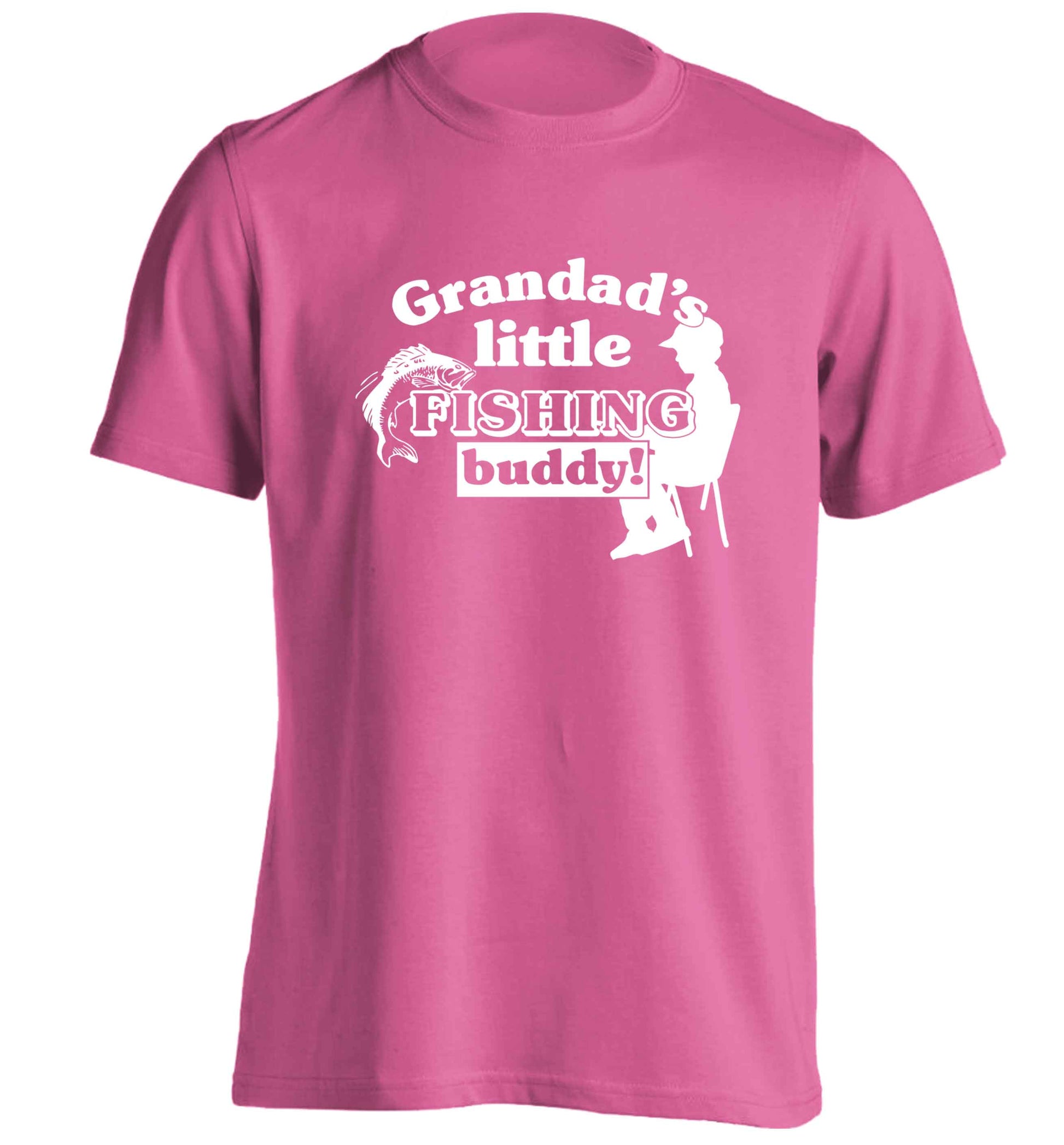 Grandad's little fishing buddy! adults unisex pink Tshirt 2XL