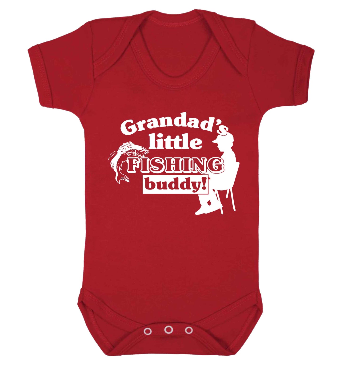 Grandad's little fishing buddy! Baby Vest red 18-24 months