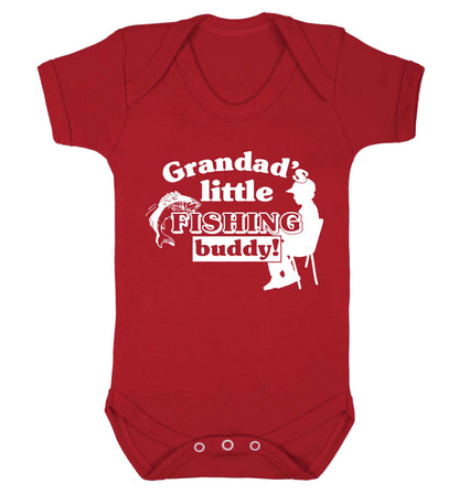 Grandad's little fishing buddy! Baby Vest red 18-24 months