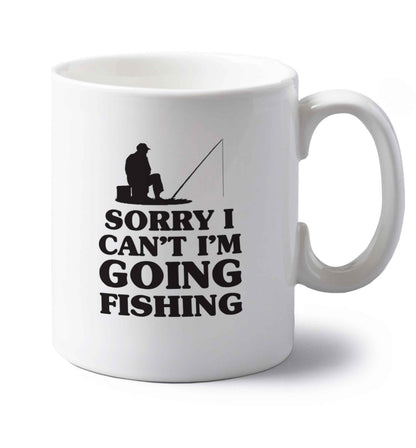 Grandad's little fishing buddy! left handed white ceramic mug 