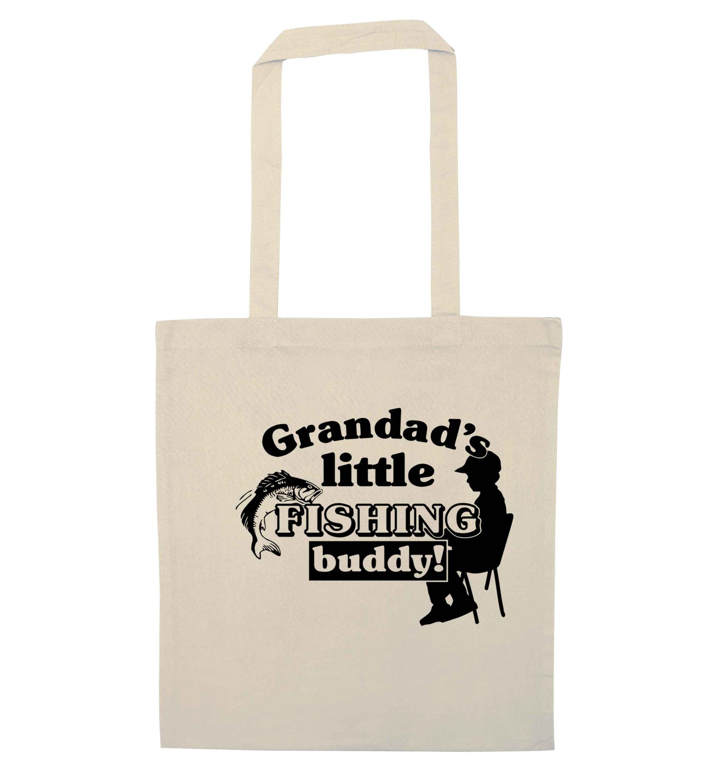 Grandad's little fishing buddy! natural tote bag