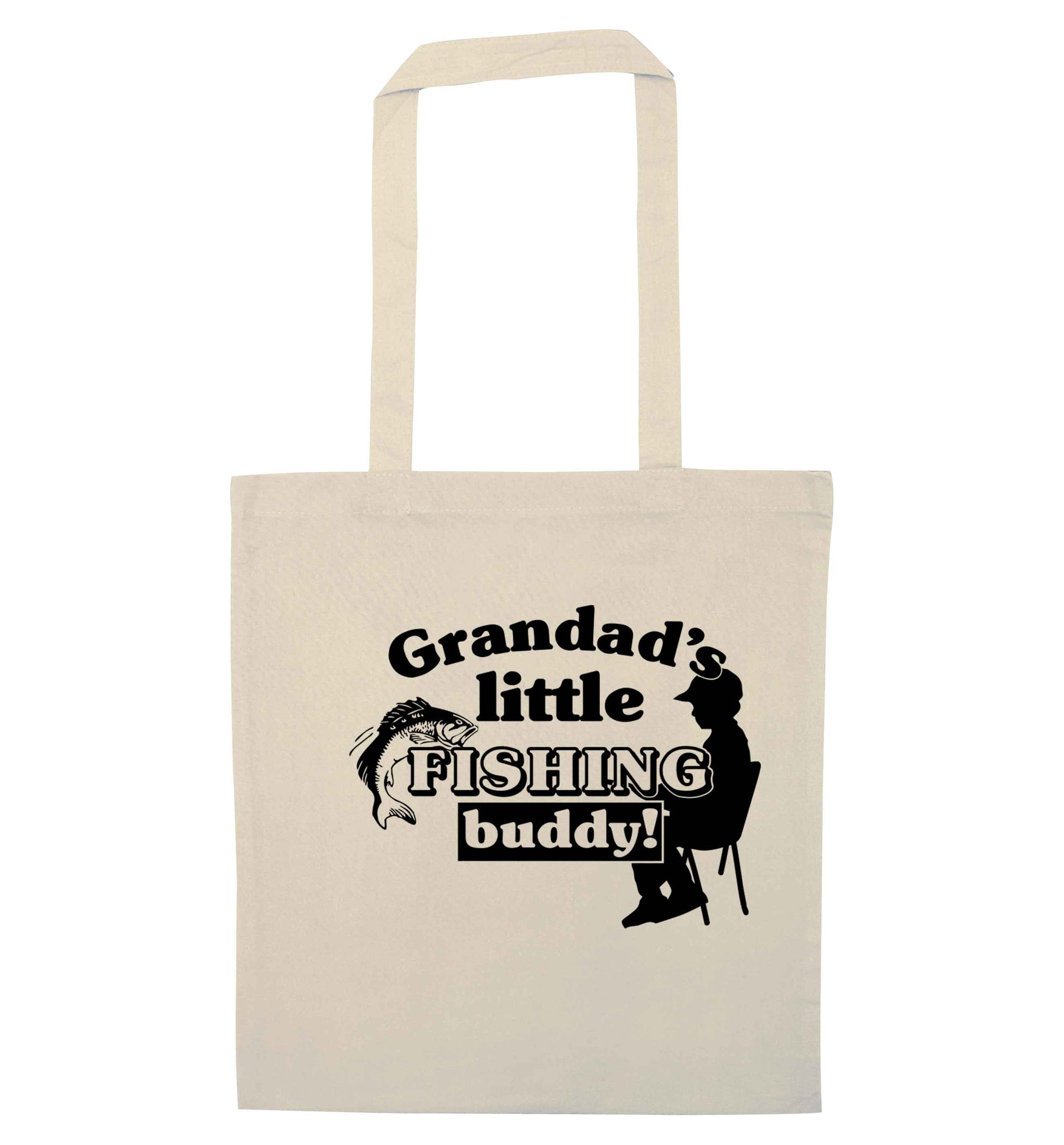 Grandad's little fishing buddy! natural tote bag