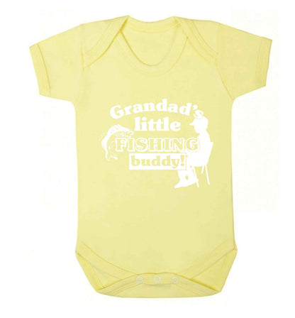Grandad's little fishing buddy! Baby Vest pale yellow 18-24 months