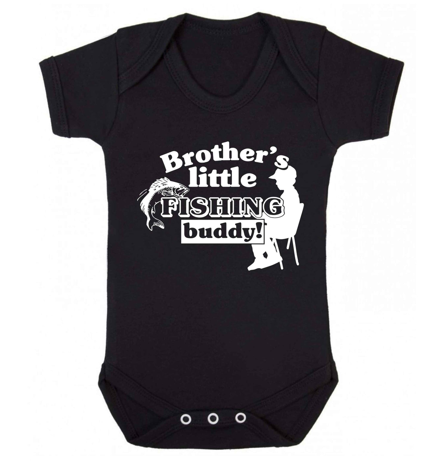 Brother's little fishing buddy Baby Vest black 18-24 months