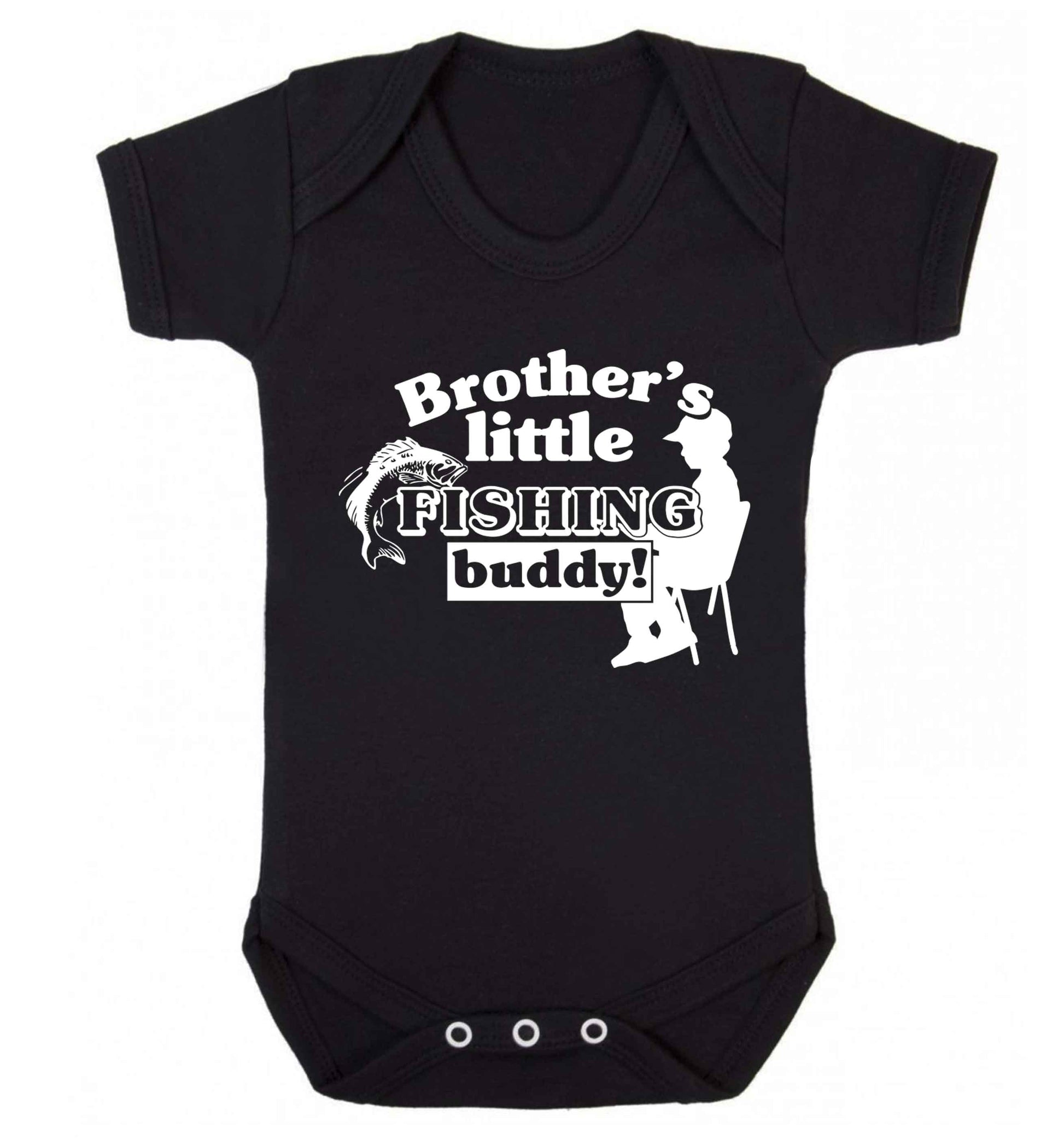 Brother's little fishing buddy Baby Vest black 18-24 months