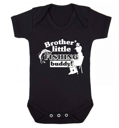 Brother's little fishing buddy Baby Vest black 18-24 months