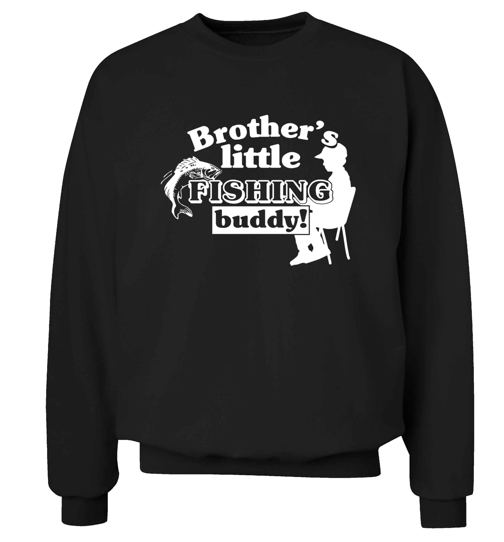 Brother's little fishing buddy Adult's unisex black Sweater 2XL