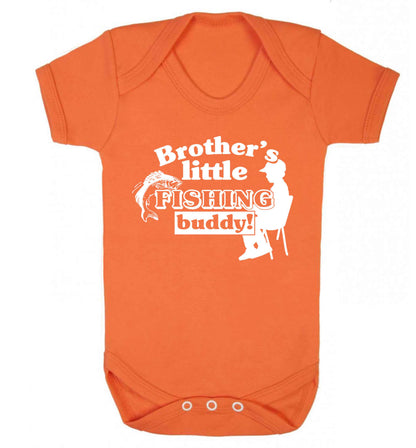 Brother's little fishing buddy Baby Vest orange 18-24 months