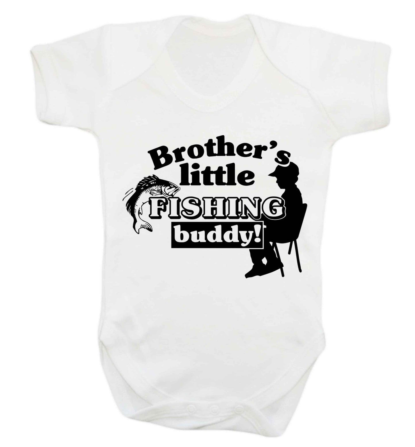 Brother's little fishing buddy Baby Vest white 18-24 months