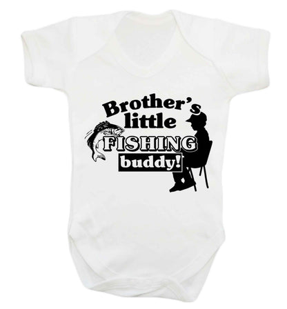 Brother's little fishing buddy Baby Vest white 18-24 months