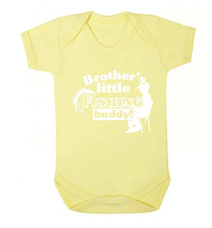 Brother's little fishing buddy Baby Vest pale yellow 18-24 months