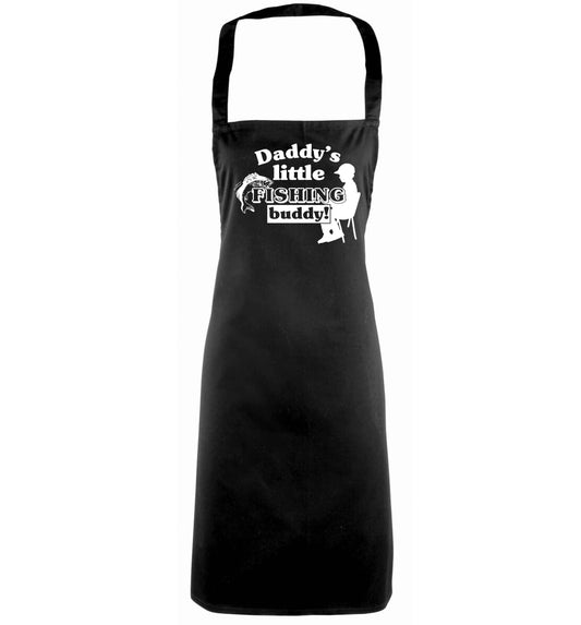 Daddy's little fishing buddy black apron