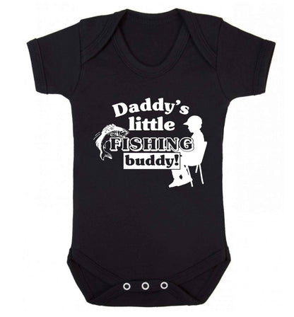 Daddy's little fishing buddy Baby Vest black 18-24 months