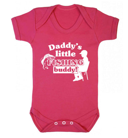 Daddy's little fishing buddy Baby Vest dark pink 18-24 months