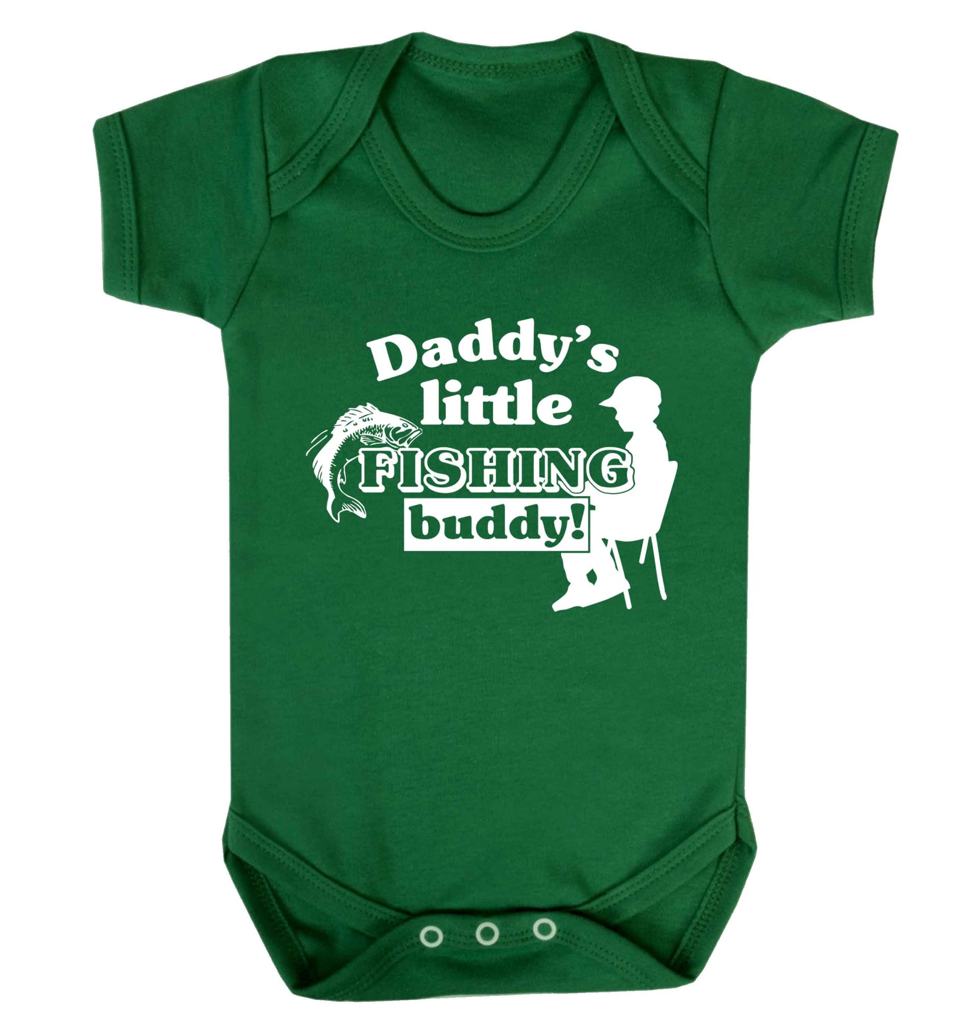 Daddy's little fishing buddy Baby Vest green 18-24 months