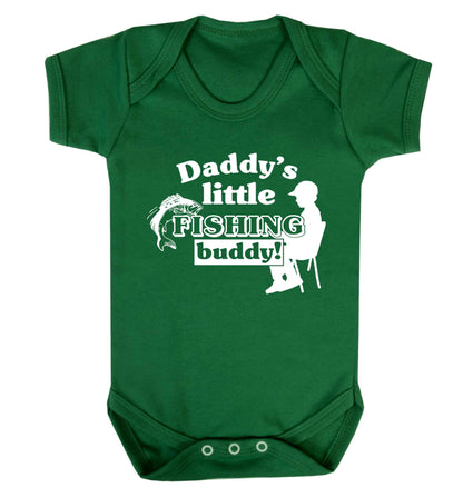 Daddy's little fishing buddy Baby Vest green 18-24 months