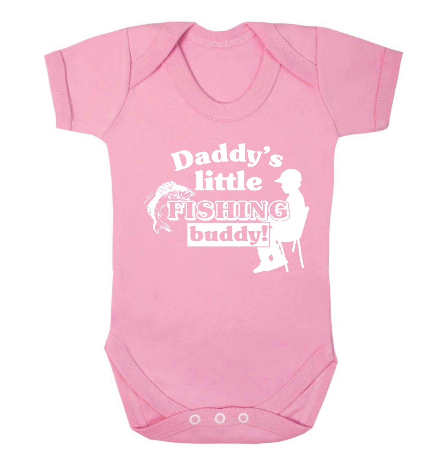 Daddy's little fishing buddy Baby Vest pale pink 18-24 months