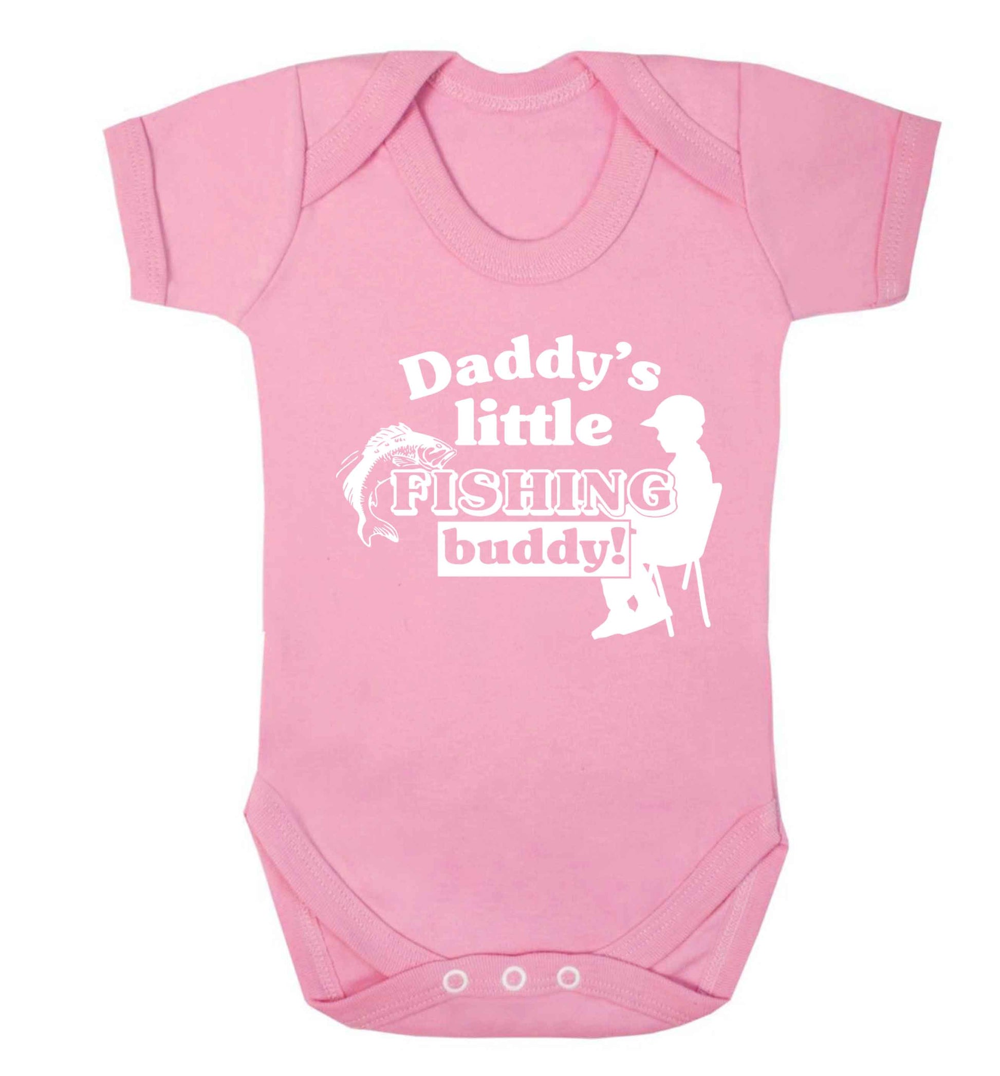 Daddy's little fishing buddy Baby Vest pale pink 18-24 months
