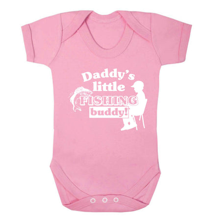 Daddy's little fishing buddy Baby Vest pale pink 18-24 months