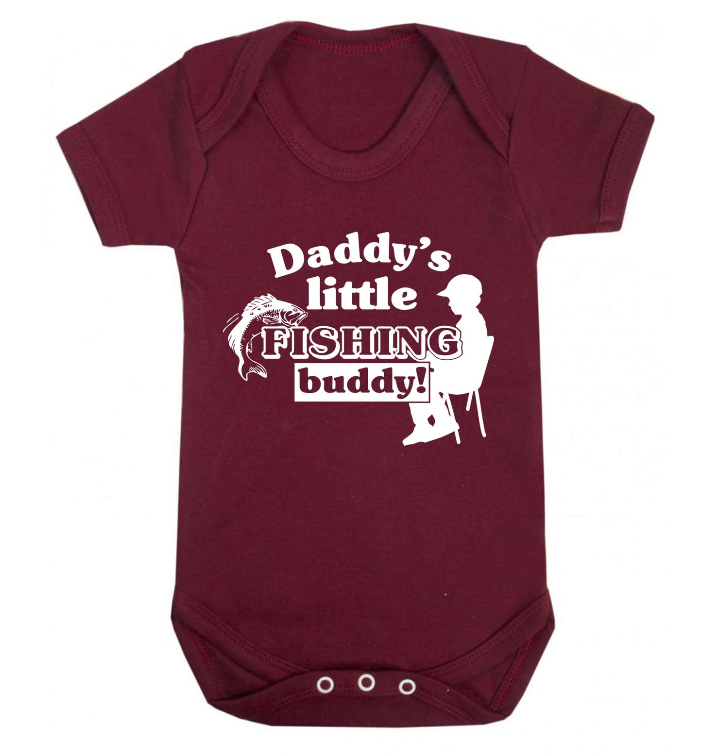 Daddy's little fishing buddy Baby Vest maroon 18-24 months