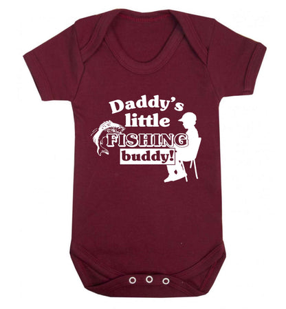 Daddy's little fishing buddy Baby Vest maroon 18-24 months