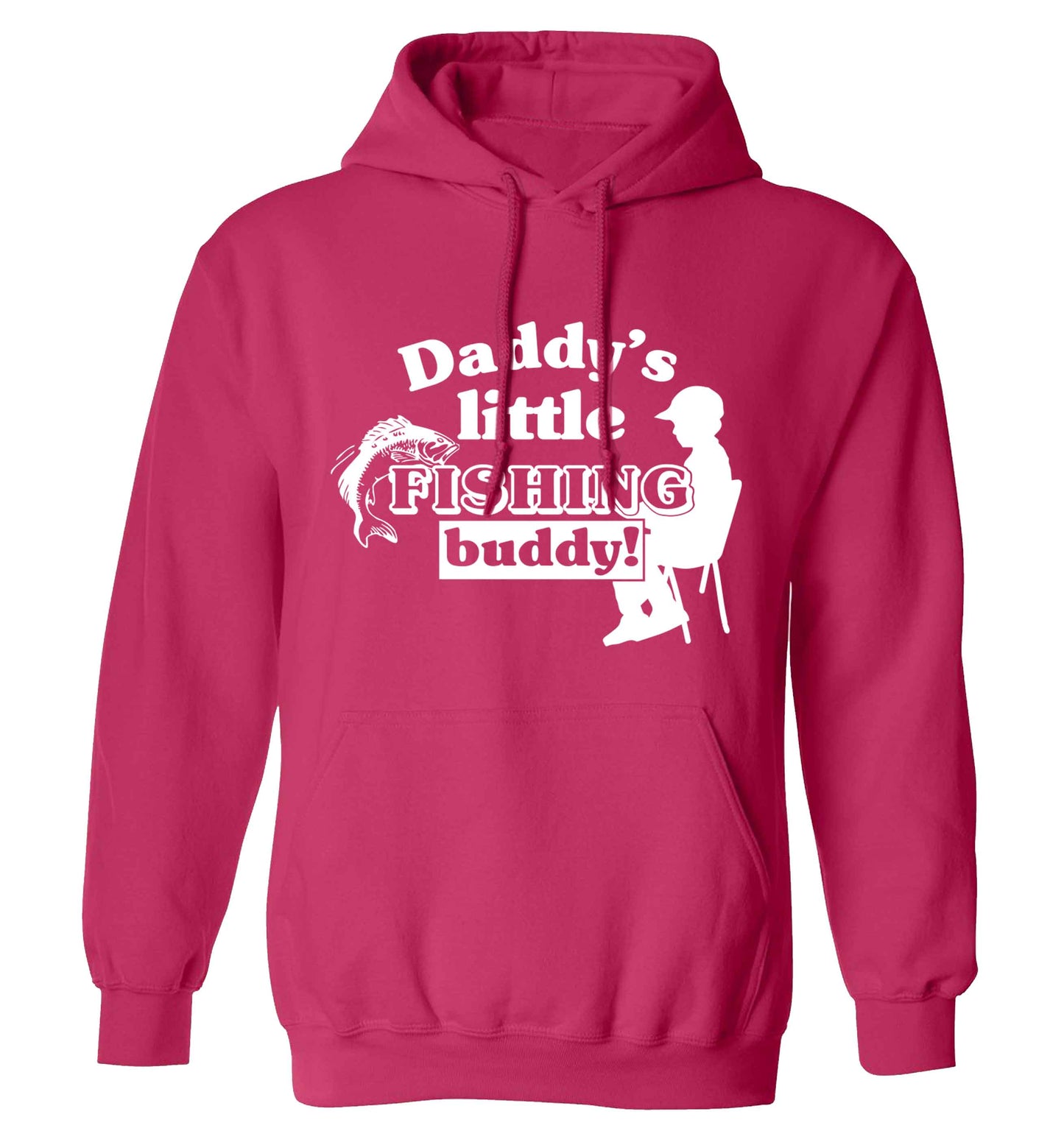 Daddy's little fishing buddy adults unisex pink hoodie 2XL