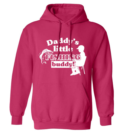 Daddy's little fishing buddy adults unisex pink hoodie 2XL