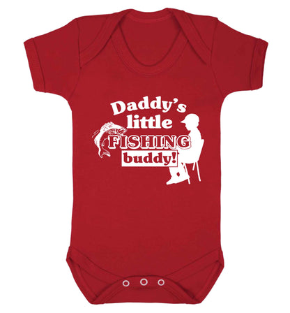 Daddy's little fishing buddy Baby Vest red 18-24 months