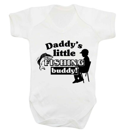 Daddy's little fishing buddy Baby Vest white 18-24 months
