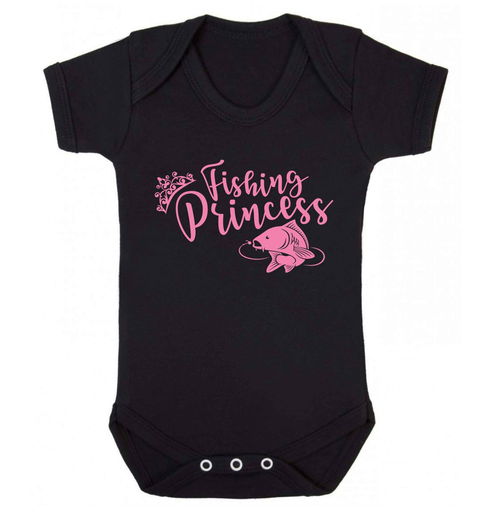 Fishing princess Baby Vest black 18-24 months