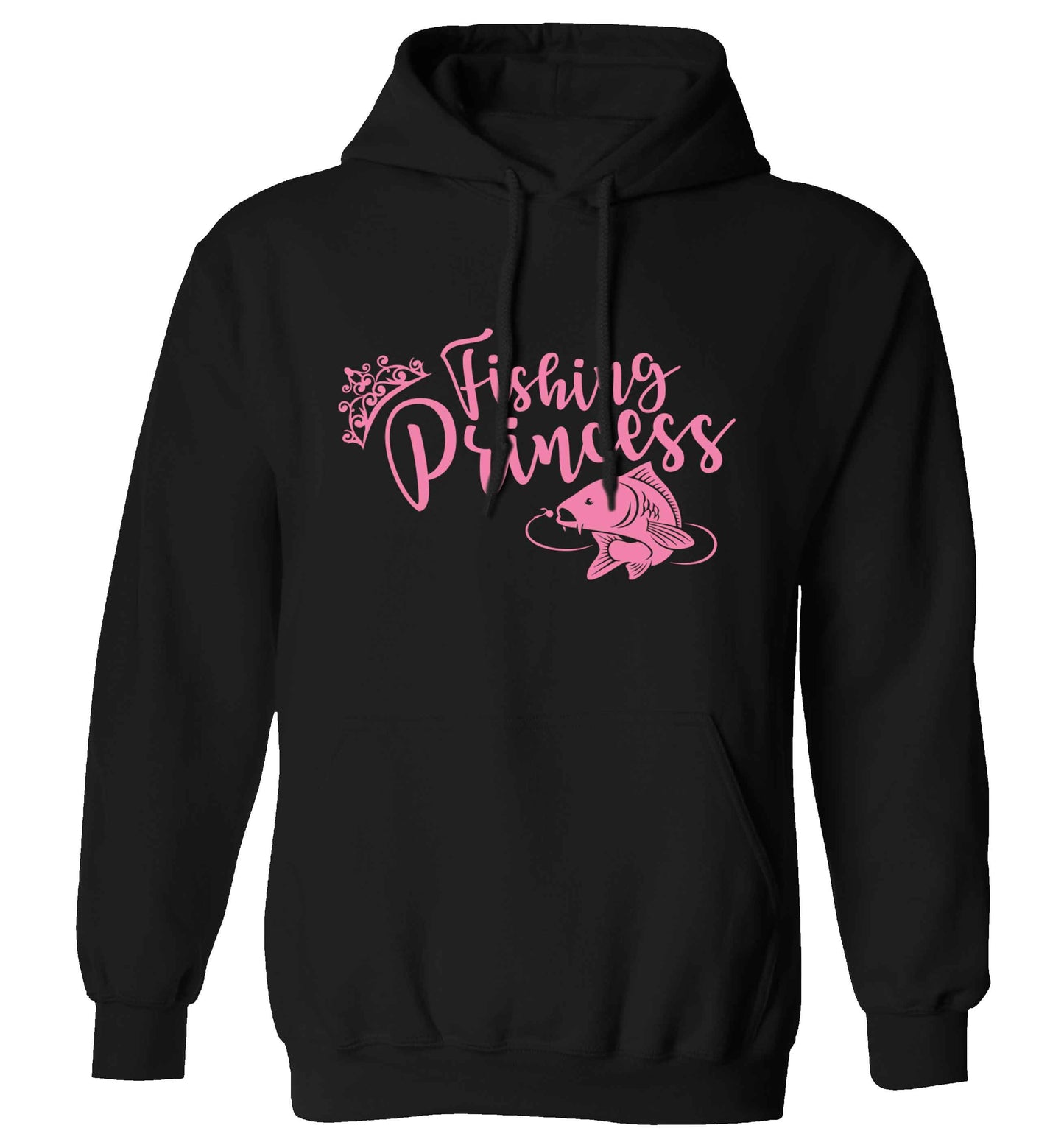 Fishing princess adults unisex black hoodie 2XL
