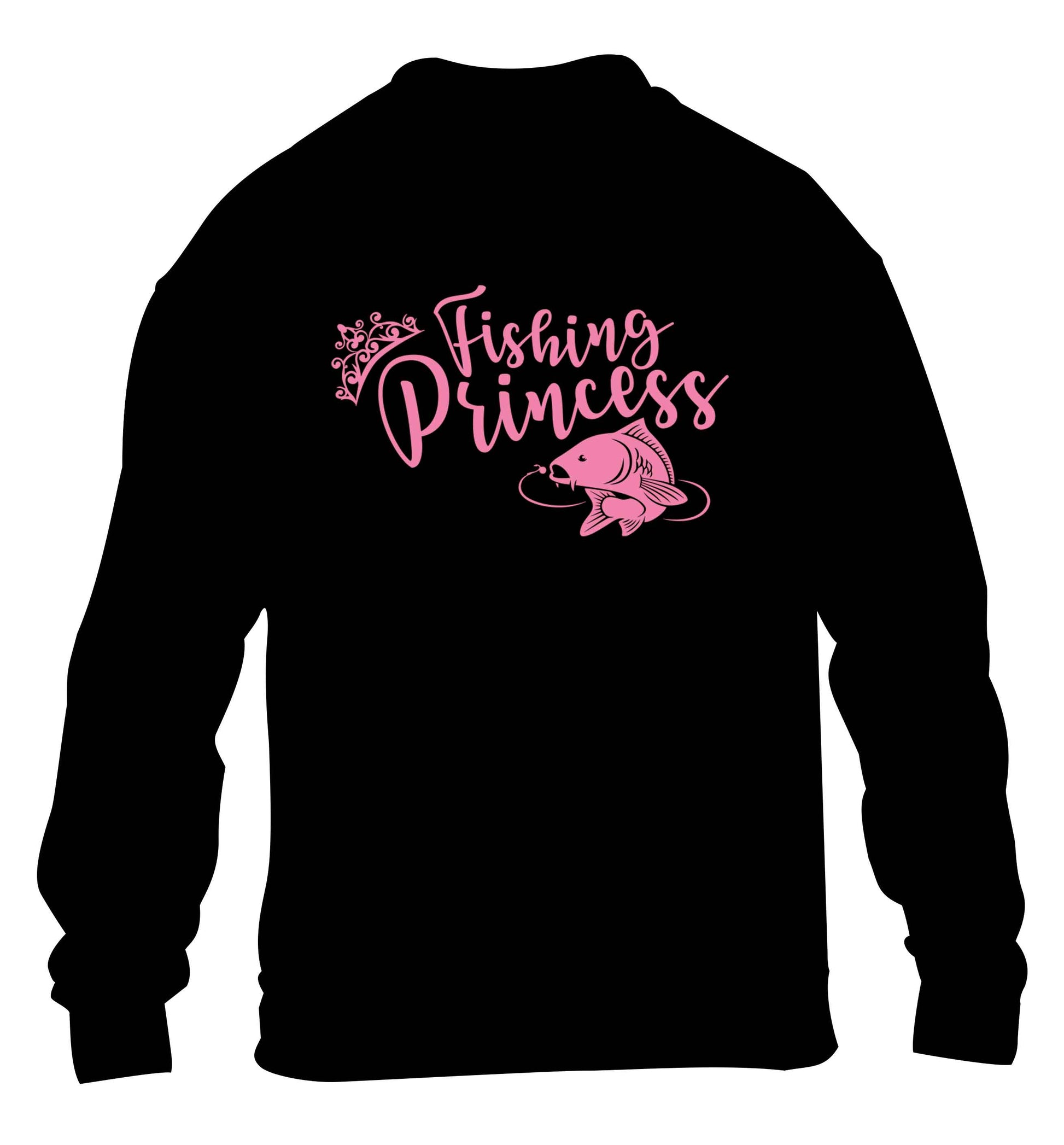 Fishing princess children's black sweater 12-13 Years