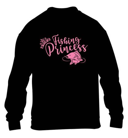 Fishing princess children's black sweater 12-13 Years