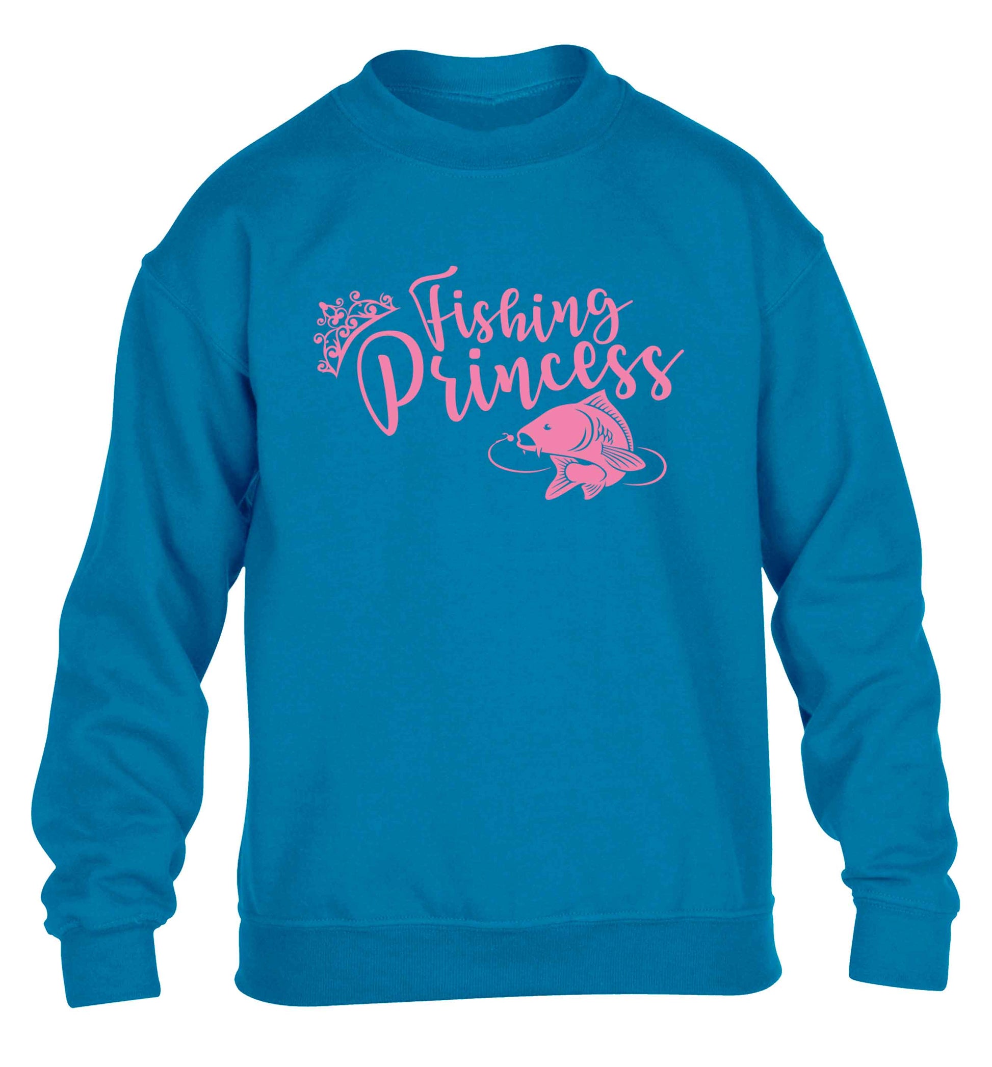 Fishing princess children's blue sweater 12-13 Years