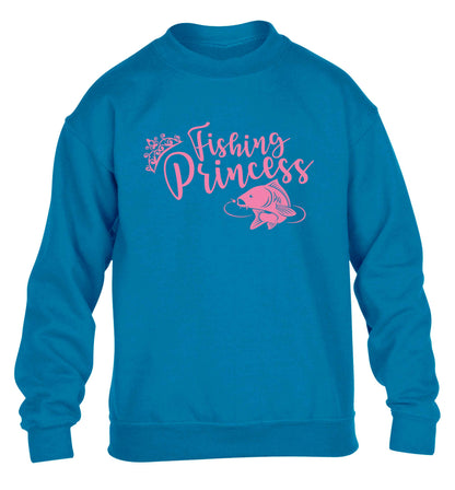 Fishing princess children's blue sweater 12-13 Years