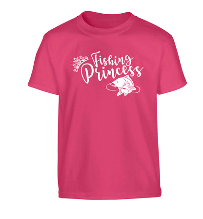 Fishing princess Children's pink Tshirt 12-13 Years