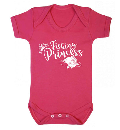 Fishing princess Baby Vest dark pink 18-24 months