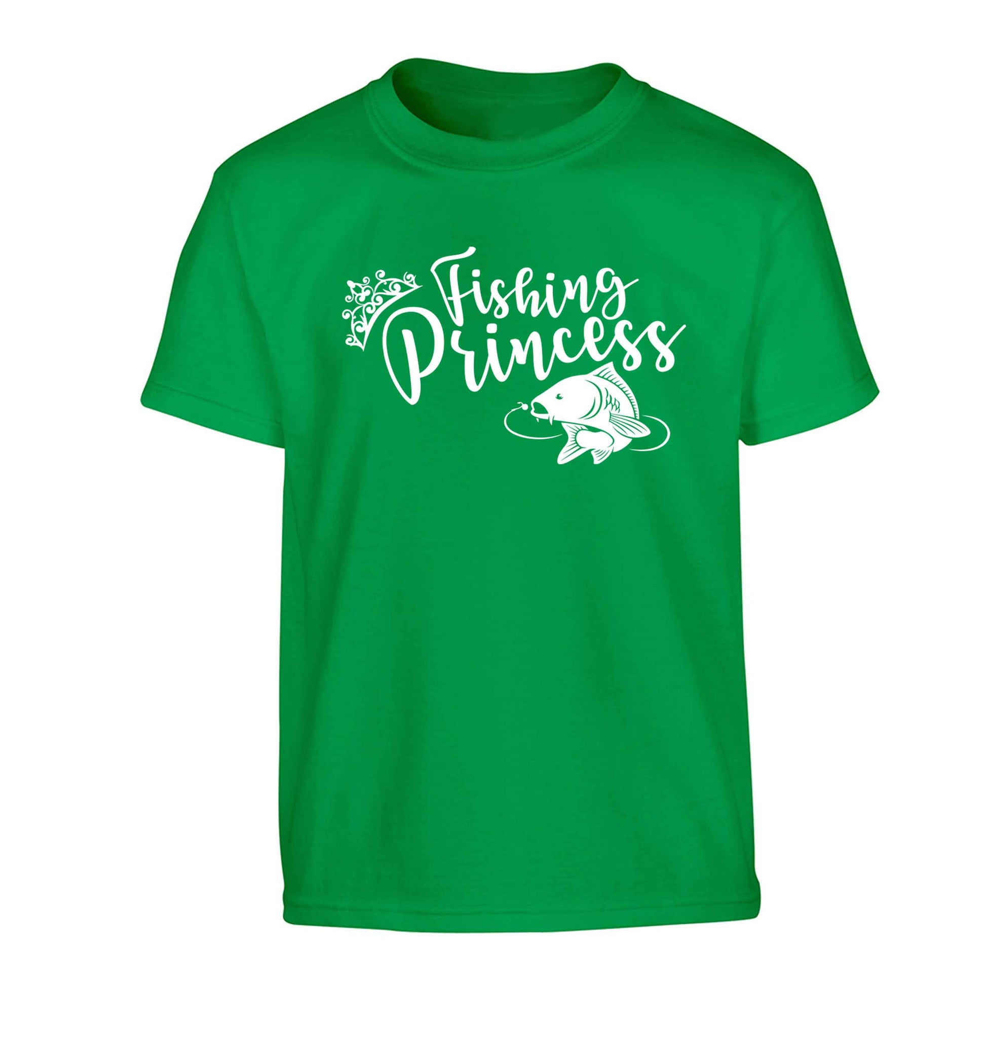 Fishing princess Children's green Tshirt 12-13 Years