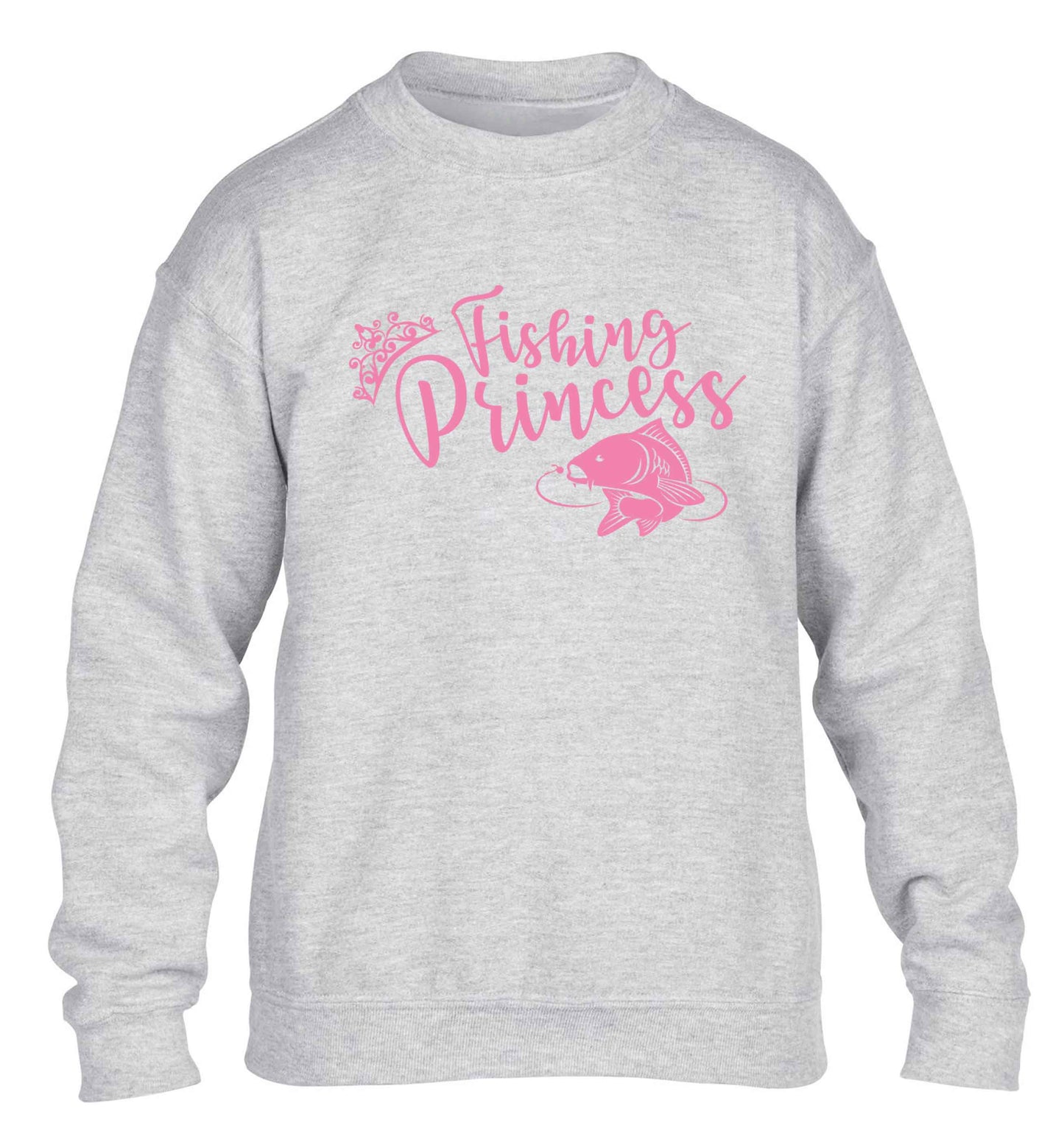Fishing princess children's grey sweater 12-13 Years