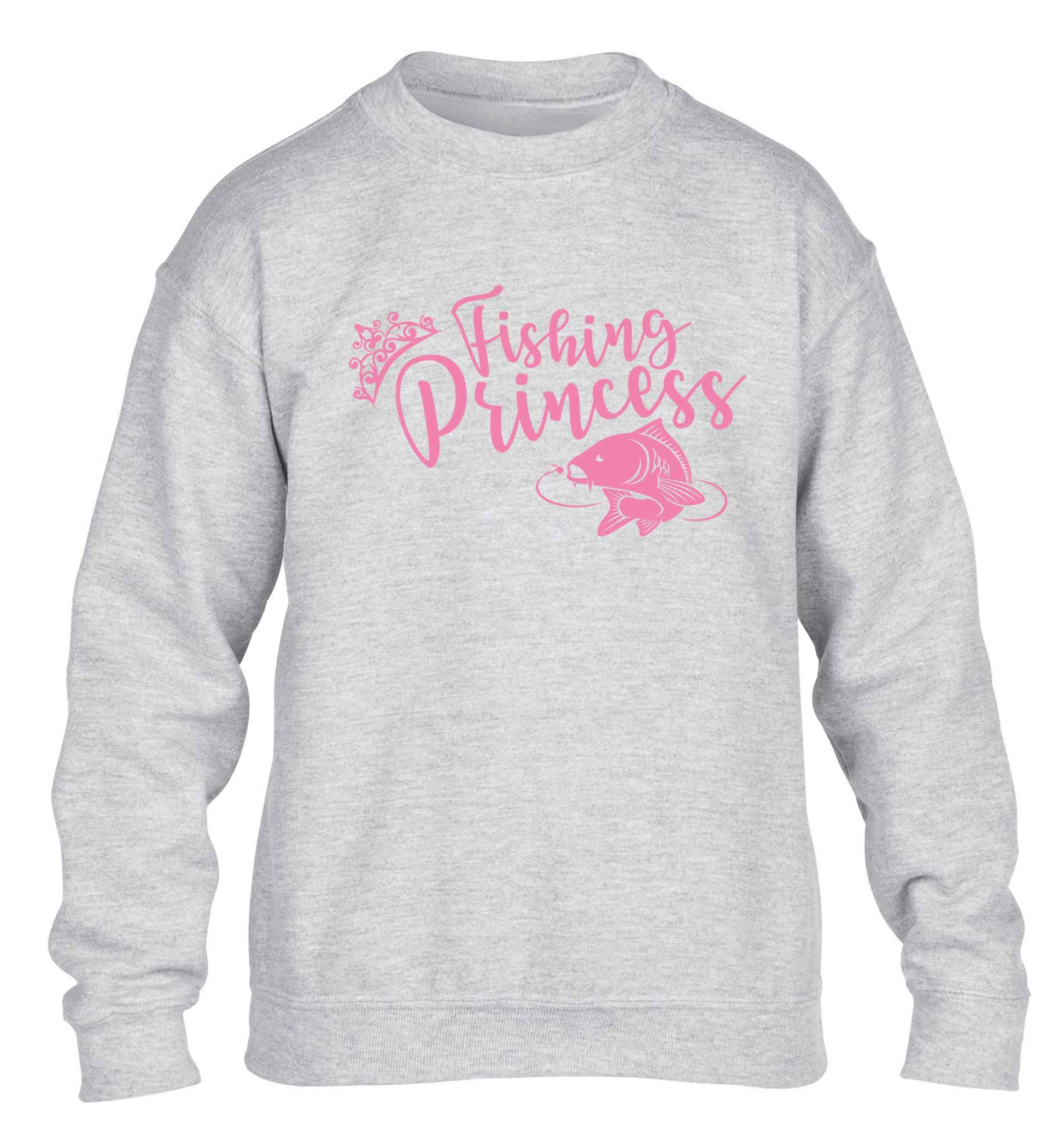 Fishing princess children's grey sweater 12-13 Years