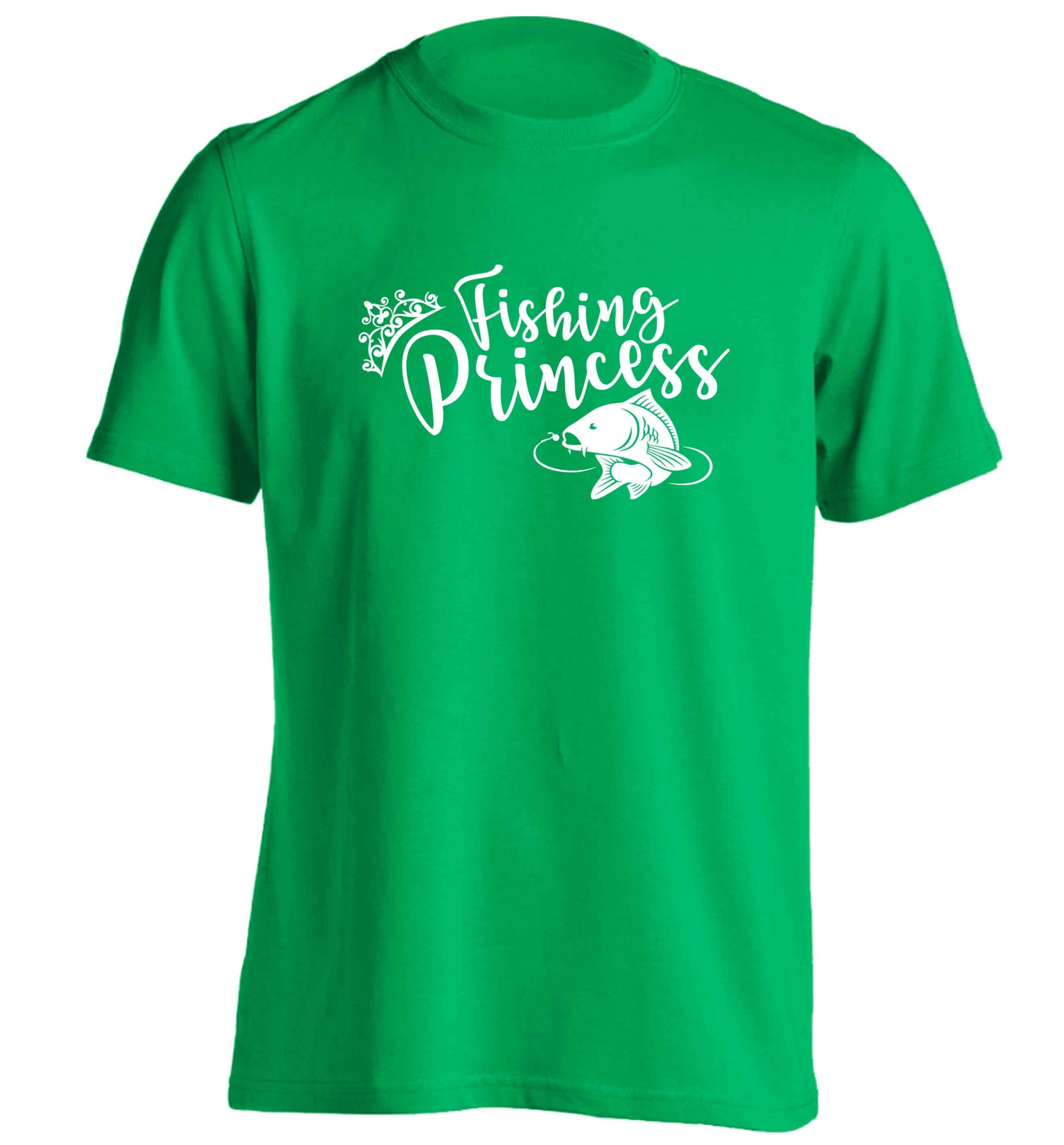 Fishing princess adults unisex green Tshirt 2XL