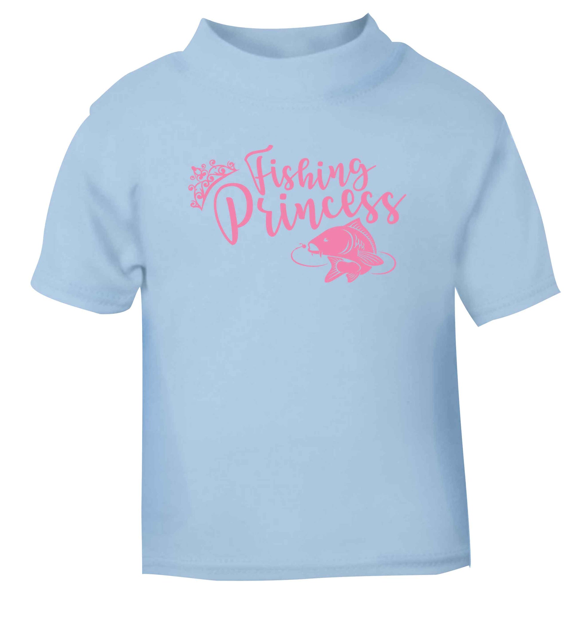 Fishing princess light blue Baby Toddler Tshirt 2 Years
