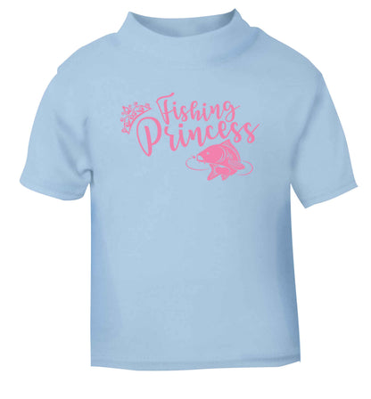Fishing princess light blue Baby Toddler Tshirt 2 Years